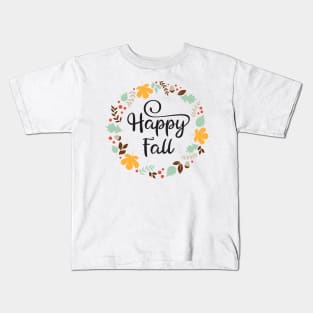 Happy fall wreath Kids T-Shirt